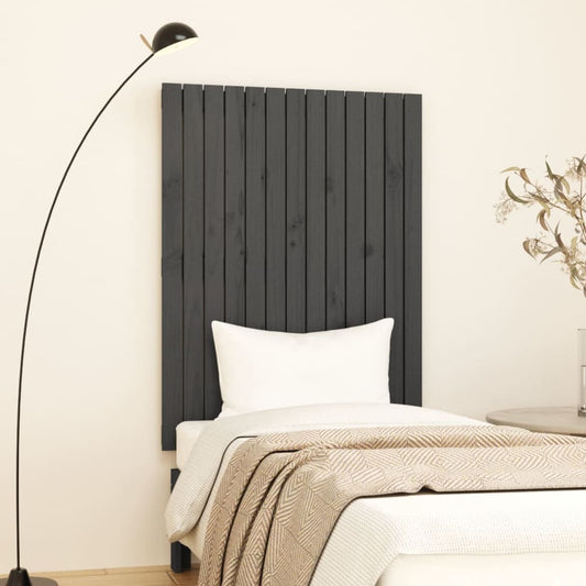 Berkfield Wall Headboard Grey 82.5x3x110 cm Solid Wood Pine