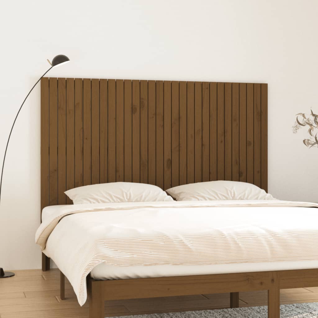 Berkfield Wall Headboard Honey Brown 185x3x110 cm Solid Wood Pine