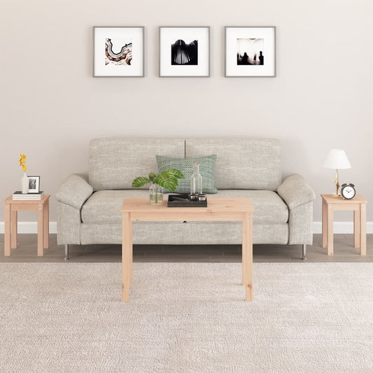 Berkfield Nesting Tables 3 pcs Solid Wood Pine