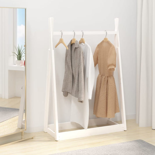 Berkfield Clothes Rack White 100x45x150 cm Solid Wood Pine