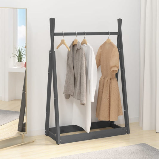 Berkfield Clothes Rack Grey 100x45x150 cm Solid Wood Pine