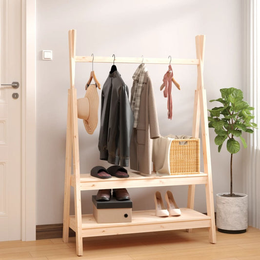 Berkfield Clothes Rack 100x45.5x150 cm Solid Wood Pine