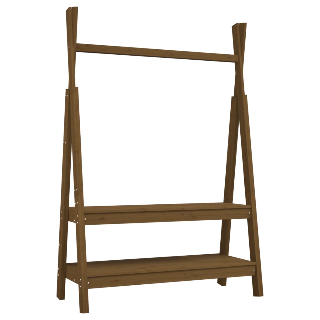 Berkfield Clothes Rack Honey Brown 100x45.5x150 cm Solid Wood Pine