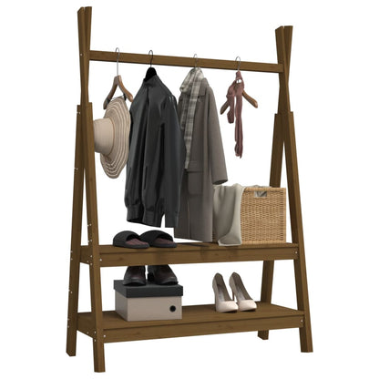 Berkfield Clothes Rack Honey Brown 100x45.5x150 cm Solid Wood Pine