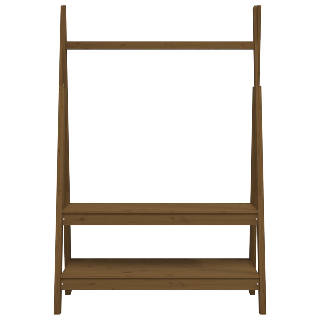 Berkfield Clothes Rack Honey Brown 100x45.5x150 cm Solid Wood Pine