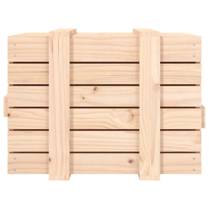 Berkfield Storage Box 58x40.5x42 cm Solid Wood Pine