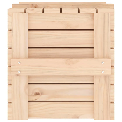 Berkfield Storage Box 58x40.5x42 cm Solid Wood Pine