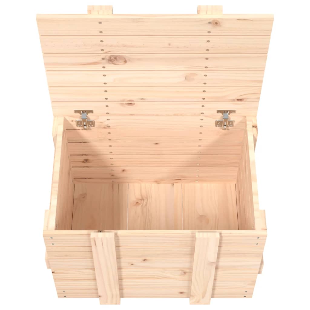 Berkfield Storage Box 58x40.5x42 cm Solid Wood Pine