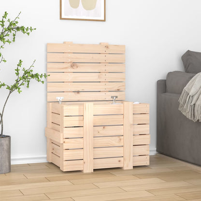 Berkfield Storage Box 58x40.5x42 cm Solid Wood Pine