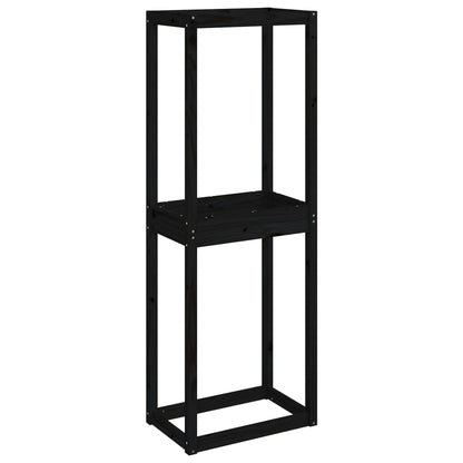 Berkfield Tire Rack Black 63x40x180 cm Solid Wood Pine