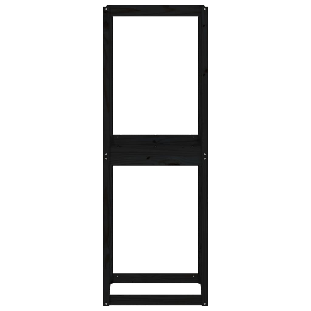 Berkfield Tire Rack Black 63x40x180 cm Solid Wood Pine