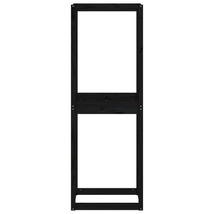 Berkfield Tire Rack Black 63x40x180 cm Solid Wood Pine