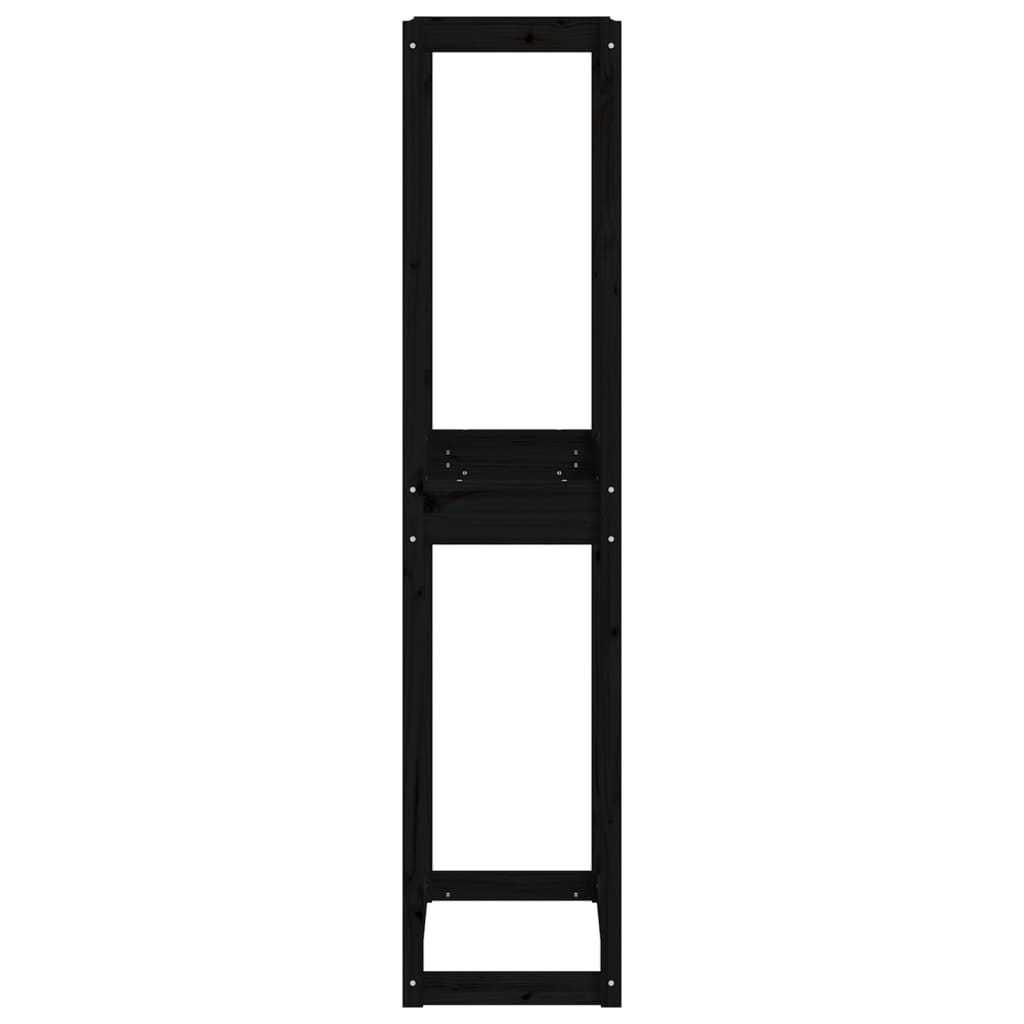 Berkfield Tire Rack Black 63x40x180 cm Solid Wood Pine