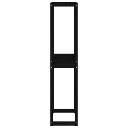 Berkfield Tire Rack Black 63x40x180 cm Solid Wood Pine