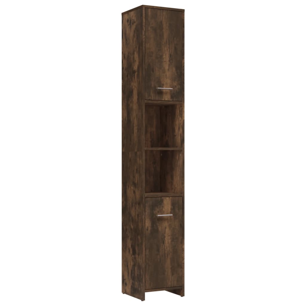 Berkfield 4 Piece Bathroom Furniture Set Smoked Oak Engineered Wood