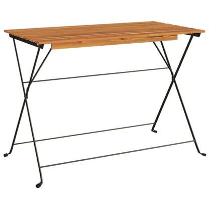 Berkfield Folding Bistro Table 100x54x71 cm Solid Wood Acacia and Steel