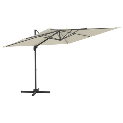 Berkfield Cantilever Umbrella with Aluminium Pole Sand White 400x300 cm