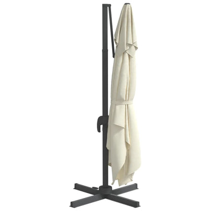 Berkfield Cantilever Umbrella with Aluminium Pole Sand White 400x300 cm