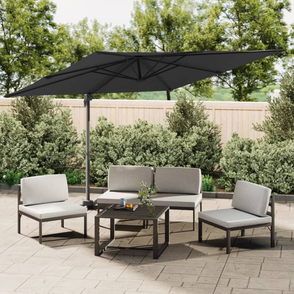 Berkfield Cantilever Umbrella with Aluminium Pole Black 300x300 cm