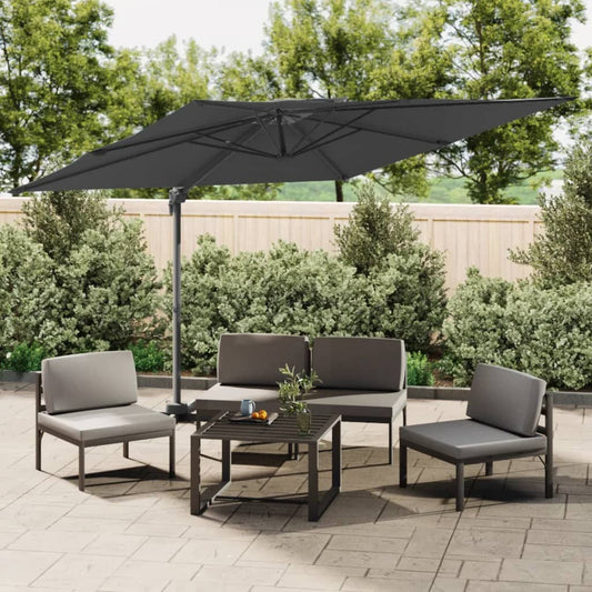 Berkfield Double Top Cantilever Umbrella Anthracite 300x300 cm