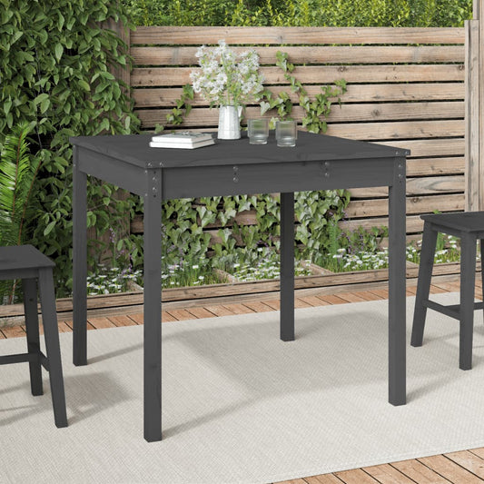 Berkfield Garden Table Grey 82.5x82.5x76 cm Solid Wood Pine