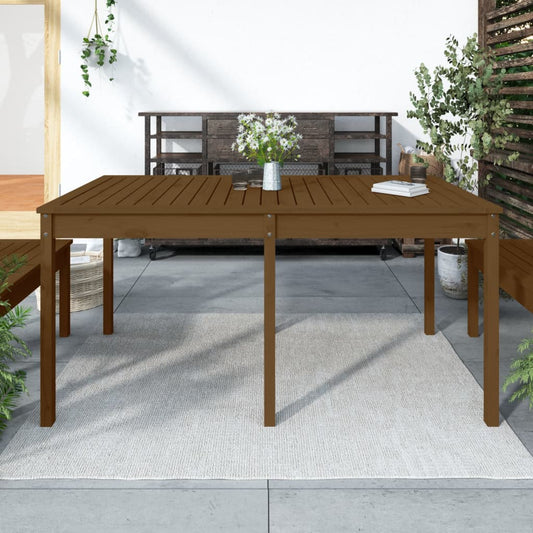 Berkfield Garden Table Honey Brown 159.5x82.5x76 cm Solid Wood Pine