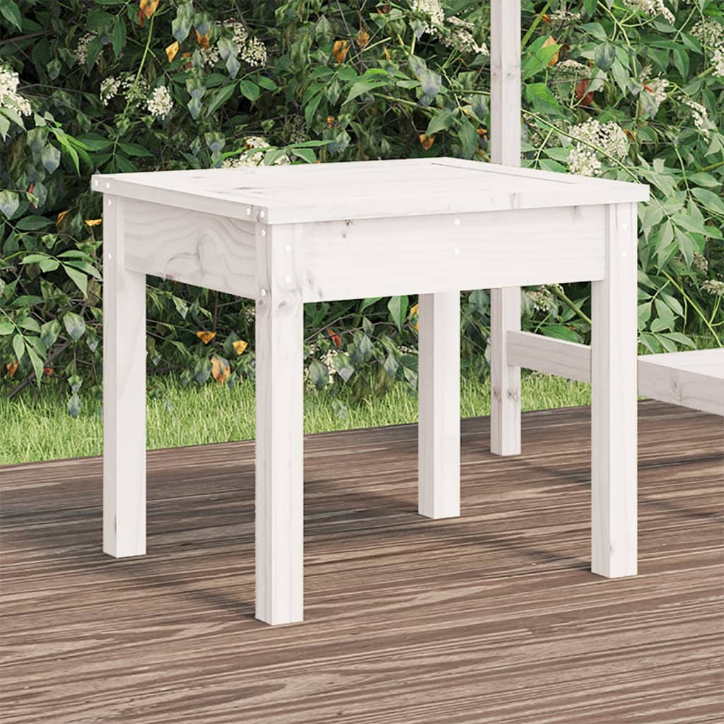 Berkfield Garden Bench White 50x44x45 cm Solid Wood Pine