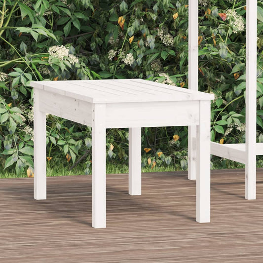 Berkfield Garden Bench White 80x44x45 cm Solid Wood Pine