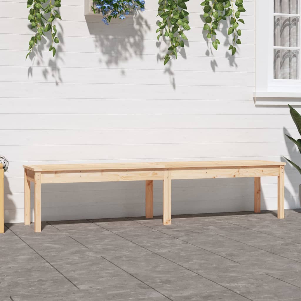 Berkfield 2-Seater Garden Bench 203.5x44x45 cm Solid Wood Pine