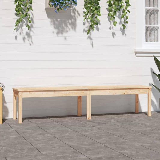 Berkfield 2-Seater Garden Bench 203.5x44x45 cm Solid Wood Pine