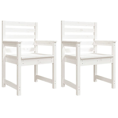 Berkfield Garden Chairs 2 pcs White 60x48x91 cm Solid Wood Pine
