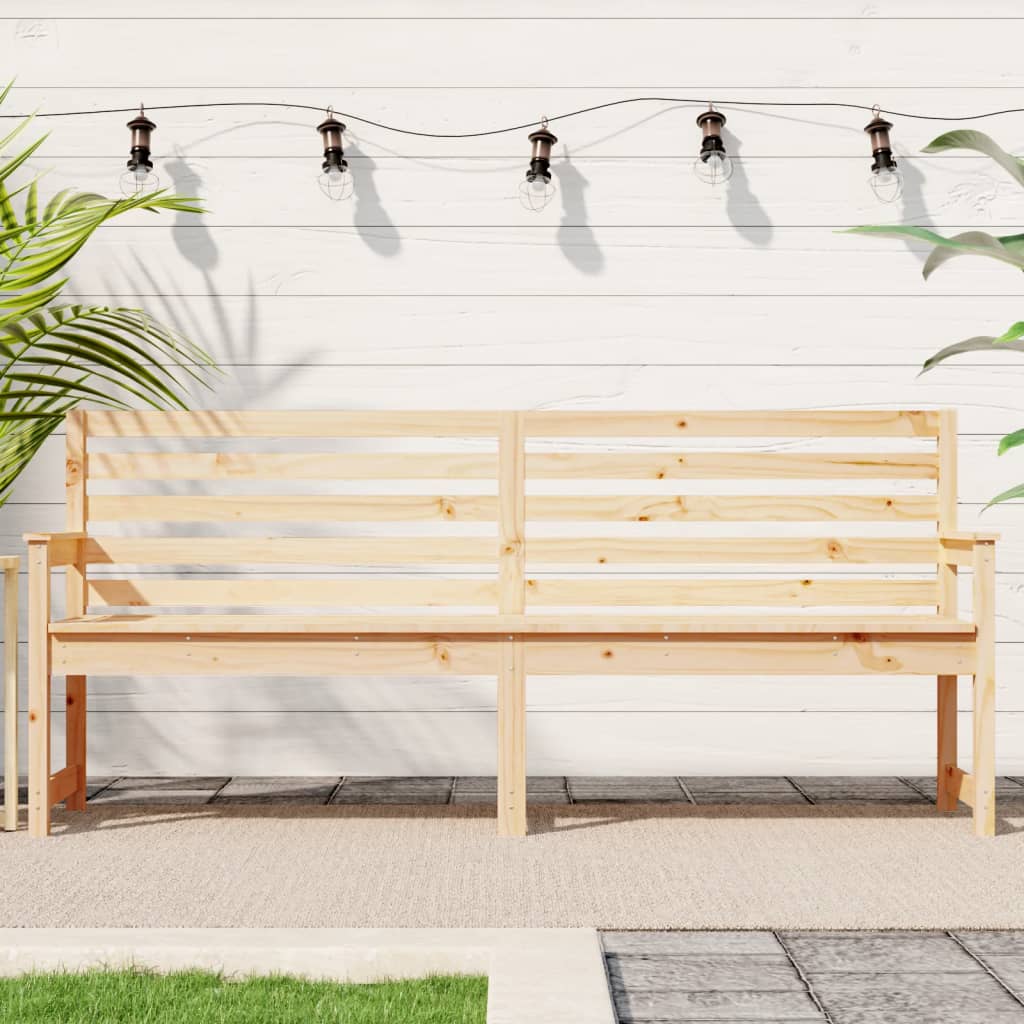 Berkfield Garden Bench 203.5x48x91.5 cm Solid Wood Pine
