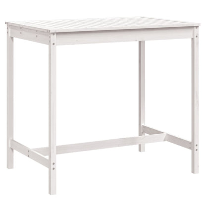 Berkfield Garden Table White 121x82.5x110 cm Solid Wood Pine