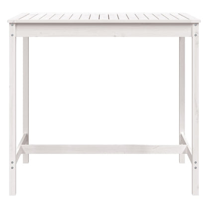 Berkfield Garden Table White 121x82.5x110 cm Solid Wood Pine