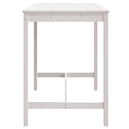 Berkfield Garden Table White 121x82.5x110 cm Solid Wood Pine