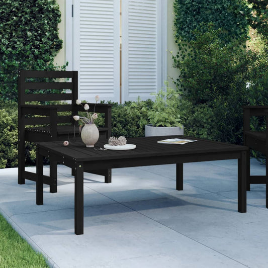 Berkfield Garden Table Black 121x82.5x45 cm Solid Wood Pine