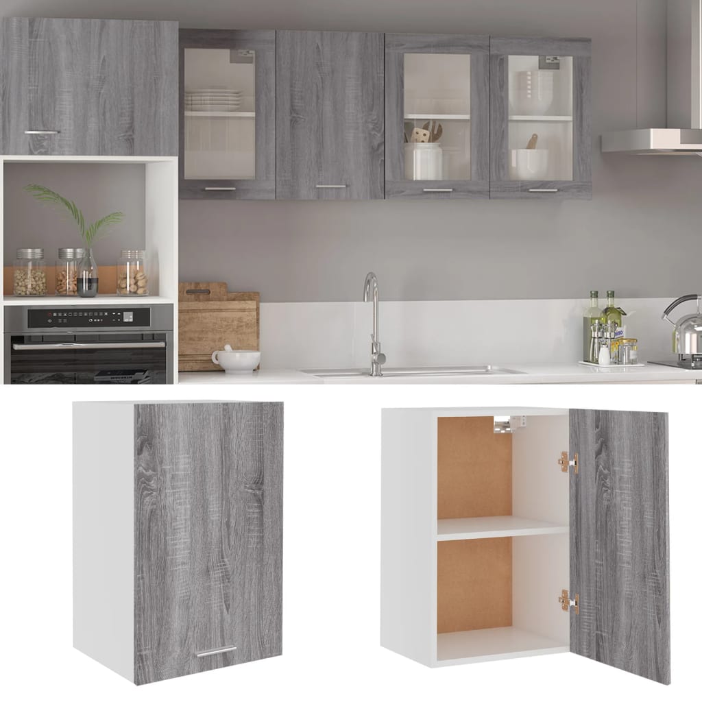 Berkfield Hanging Cabinet Grey Sonoma 39.5x31x60 cm Engineered Wood