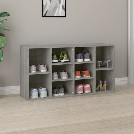 Berkfield Shoe Bench Grey Sonoma 103x30x54.5 cm Engineered Wood