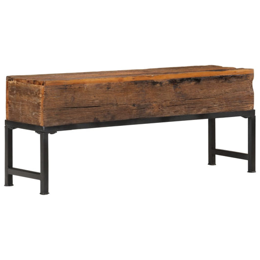 Berkfield Bench 110 cm Solid Wood Reclaimed