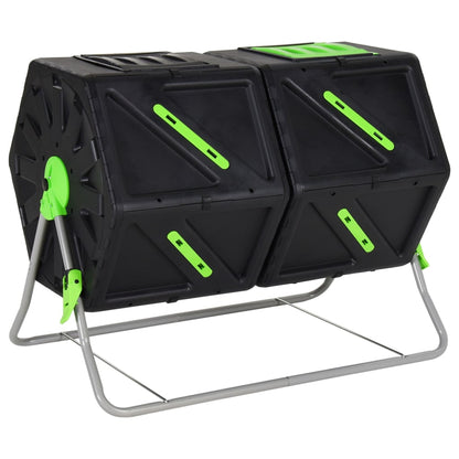 Berkfield Tumbling Composter Dual Chamber 88x60x74 cm 210 L Polypropylene