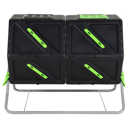 Berkfield Tumbling Composter Dual Chamber 88x60x74 cm 210 L Polypropylene