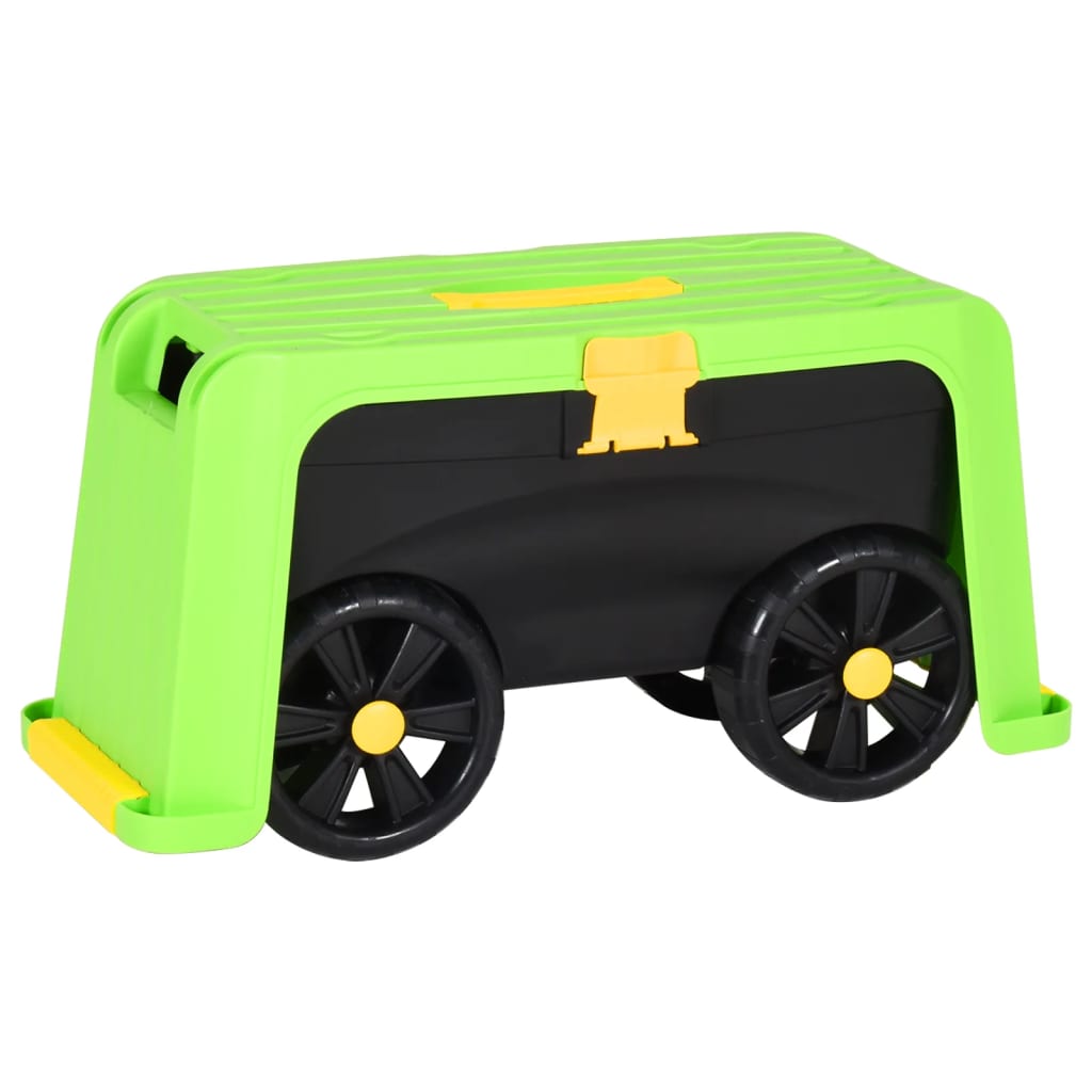 Berkfield 4-in-1 Garden Stool with Storage Bin 58.5x24x29.5 cm Polypropylene