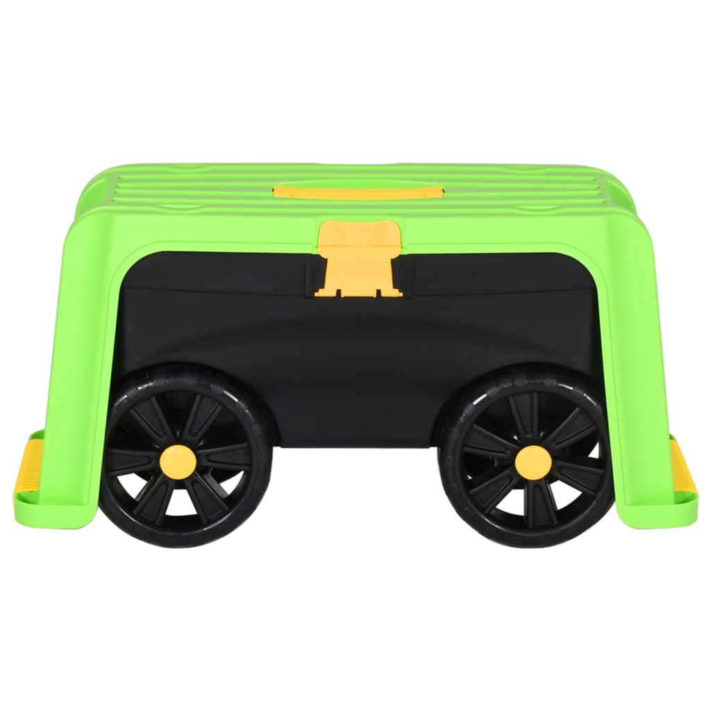 Berkfield 4-in-1 Garden Stool with Storage Bin 58.5x24x29.5 cm Polypropylene