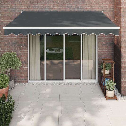 Berkfield Retractable Awning Anthracite 3x2.5 m Fabric and Aluminium