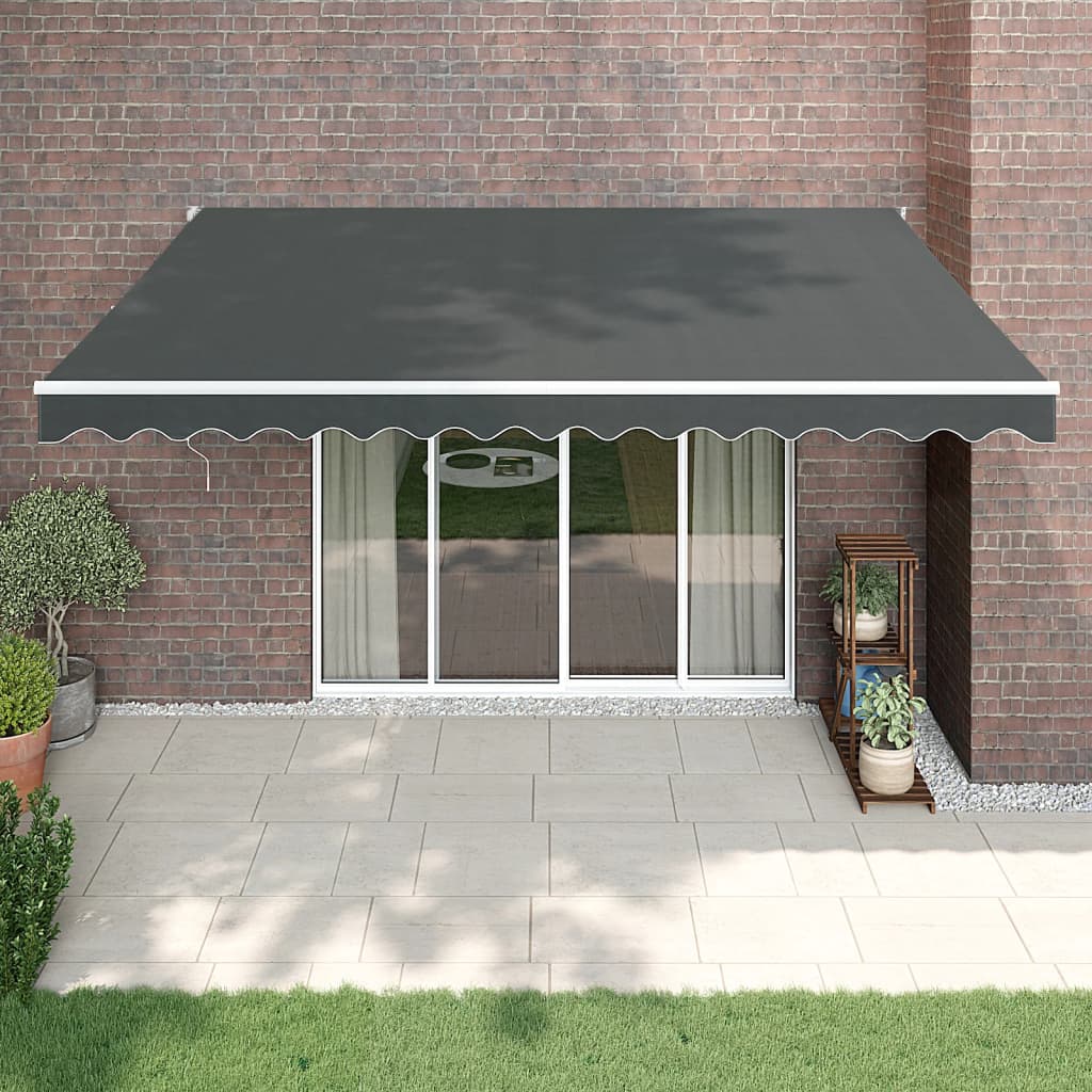 Berkfield Retractable Awning Anthracite 4x3 m Fabric and Aluminium
