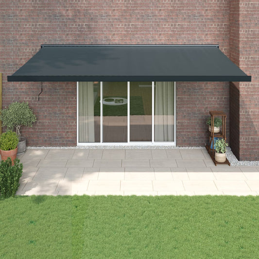 Berkfield Retractable Awning Anthracite 5x3 m Fabric and Aluminium