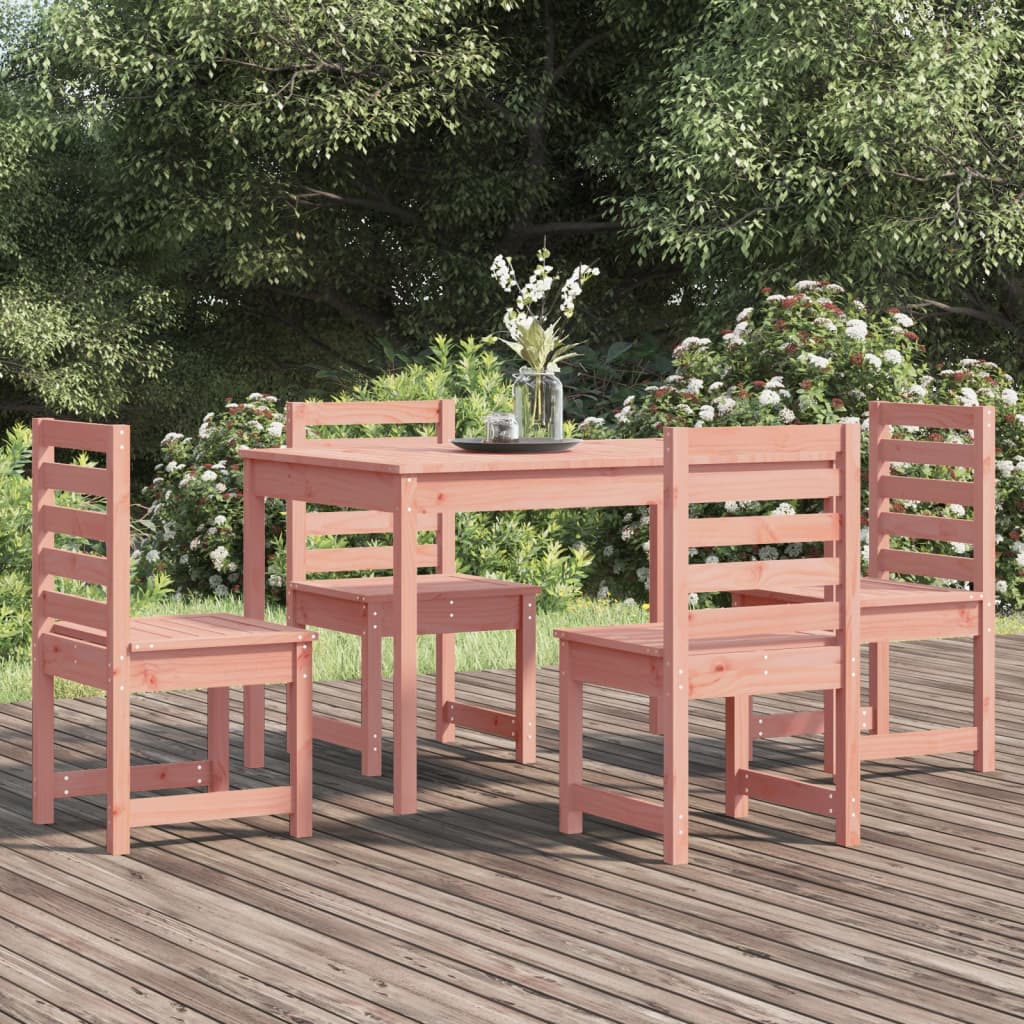 Berkfield 5 Piece Garden Dining Set Solid Wood Douglas