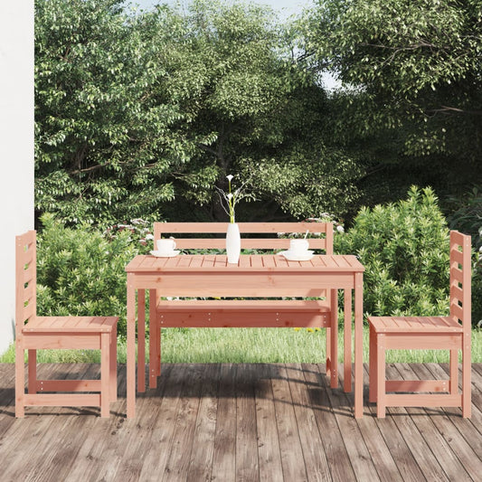 Berkfield 4 Piece Garden Dining Set Solid Wood Douglas