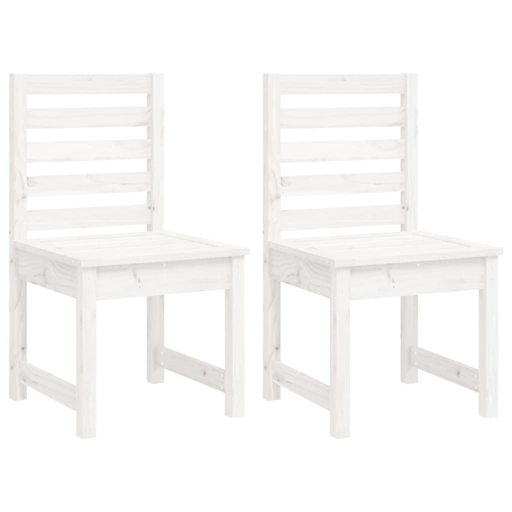 Berkfield 4 Piece Garden Dining Set White Solid Wood Pine