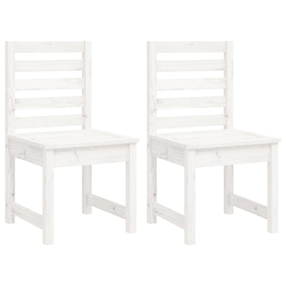 Berkfield 4 Piece Garden Dining Set White Solid Wood Pine